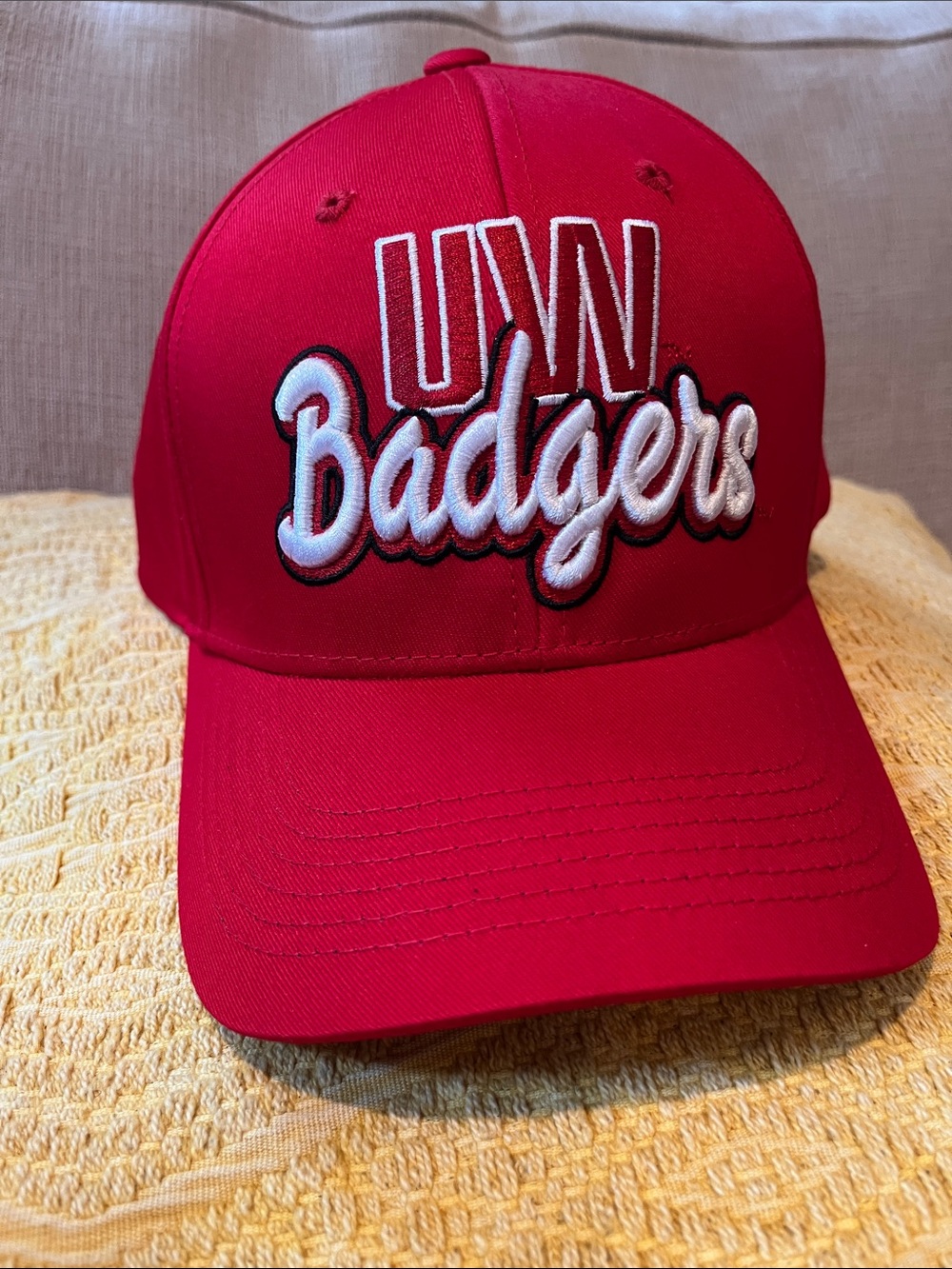 Top of the World Red UW Badgers Logo Baseball Cap